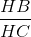 \frac{HB}{HC}