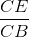 \frac{CE}{CB}