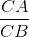 \frac{CA}{CB}