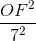 \frac{OF^{2}}{7^{2}}