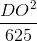 \frac{DO^{2}}{625}