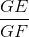 \frac{GE}{GF}