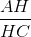 \frac{AH}{HC}