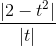 \frac{|2-t^{2}|}{|t|}
