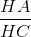 \frac{HA}{HC}
