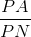 \frac{PA}{PN}