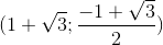 (1+\sqrt{3};\frac{-1+\sqrt{3}}{2})