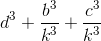 d^{3}+\frac{b^{3}}{k^{3}}+\frac{c^{3}}{k^{3}}