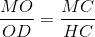 \frac{MO}{OD}=\frac{MC}{HC}