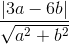 \frac{|3a-6b|}{\sqrt{a^{2}+b^{2}}}