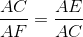 \frac{AC}{AF}=\frac{AE}{AC}