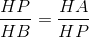 \frac{HP}{HB}=\frac{HA}{HP}
