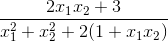 \frac{2x_1x_2 + 3}{x_1^2 + x_2^2 + 2(1 + x_1x_2)}
