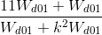 \frac{11W_{d01}+W_{d01}}{W_{d01} +k^{2}W_{d01}}