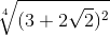 \sqrt[4]{(3 + 2\sqrt{2})^2}