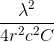 \frac{\lambda ^{2}}{4r^{2}c^{2}C}