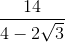 \frac{14}{4-2\sqrt{3}}