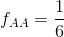 f_{AA}= \frac{1}{6}
