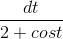 \frac{dt}{2+cost}