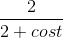 \frac{2}{2+cost}