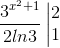 \frac{3^{x^2 + 1}}{2ln3}\left | \begin{matrix} 2 & \\ 1 & \end{matrix}