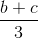\frac{b+c}{3}