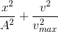 \frac{x^{2}}{A^{2}}+\frac{v^{2}}{v_{max}^{2}}