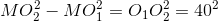 MO_{2}^{2} - MO_{1}^{}2 = O_{1}O_{2}^{2} = 40^{2}