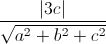 \frac{|3c|}{\sqrt{a^{2}+b^{2}+c^{2}}}