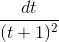 \frac{dt}{(t+1)^{2}}