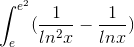 \int_{e}^{e^{2}}(\frac{1}{ln^{2}x}-\frac{1}{lnx})