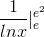 \frac{1}{lnx}|_{e}^{e^{2}}