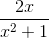 \frac{2x}{x^2 + 1}