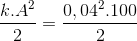 \frac{k.A^{2}}{2}=\frac{0,04^{2}.100}{2}