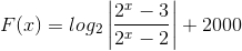 F(x)=log_{2}\left | \frac{2^{x}-3}{2^{x}-2} \right |+2000