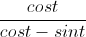 \frac{cost}{cost-sint}