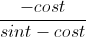 \frac{-cost}{sint-cost}