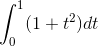 \int_{0}^{1}(1+t^{2})dt