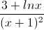 \frac{3+lnx}{(x+1)^{2}}