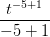 \dpi{100} \frac{t^{-5+1}}{-5+1}