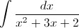 \int\frac{dx}{x^{2}+3x+2}