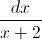 \frac{dx}{x+2}