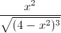 \frac{x^{2}}{\sqrt{(4-x^{2})^{3}}}