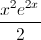 \frac{x^{2}e^{2x}}{2}