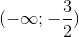 (-\infty ;-\frac{3}{2})