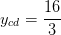 \dpi{100} y_{cd}=\frac{16}{3}