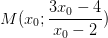 \dpi{100} M(x_{0};\frac{3x_{0}-4}{x_{0}-2})