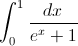 \int_{0}^{1}\frac{dx}{e^{x}+1}