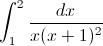 \int_{1}^{2}\frac{dx}{x(x+1)^{2}}