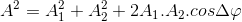 A^{2}=A_{1}^{2}+A_{2}^{2}+2A_{1}.A_{2}.cos\Delta \varphi